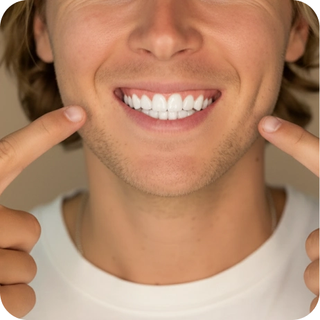 Close-up of a natural smile