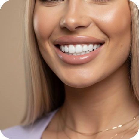 Close-up detail of a smile